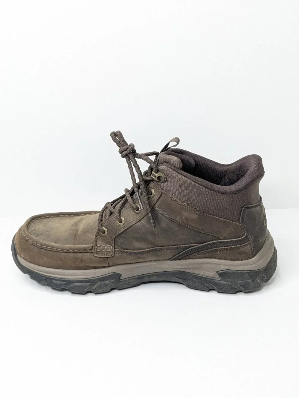 Skechers Hands Free Slip-Ins Respected 2.0 Hagler Lace-up Boots Brown Men's 13